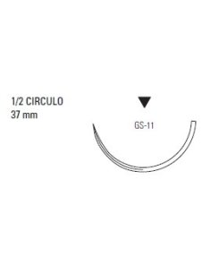 POLYSORB 2-0, punta triangular corte invertido, Violeta,... 2