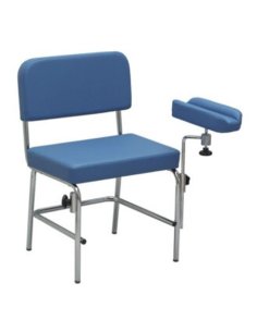 Silla para extracciones de sangre con respaldo y 1 brazo.