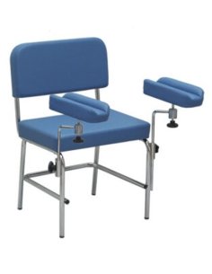 Silla para extracciones de sangre con respaldo y 2 brazo.