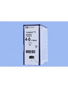 SURGIPRO* II 4-0, Triangular 3/8 Circulo Color Azul,...