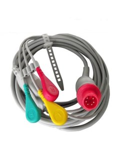 Cable E.C.G. Bionet BM3/ BM3 Plus, 3 vias, Conector clip.