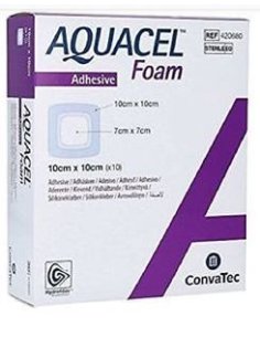 Apósito Aquacel Foam Adhesivo, 10 cm x 10 cm., Caja 10...