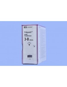 POLYSORB 3/0, Aguja 17 mm., 1/2 circulo, Long. Hebra 75...