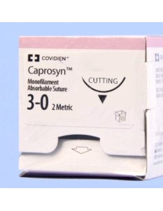 CAPROSYN 3/0, Aguja 26 mm., 1/2 de circulo, Long. Hebra...