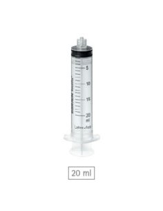 Jeringa 3 cuerpos 20 ml., Omnifix, LUER LOCK, SIN LATEX,...