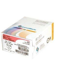 Seda Trenzada Negra TC-20 Calibre 2/0 Caja 50 unidades.