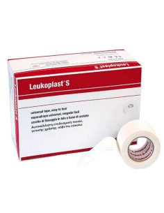 LEUKOPLAST S Esparadrapo Seda Blanco 2,5 cm x 5 mts, Caja...