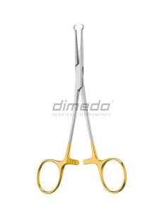 Pinza anillo Ø3,5mm p. vasectomia 14cm anillos dorados...
