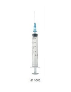 Jeringa 3 cuerpos ICOPLUS3 2,5 ml., Aguja G23 0,6x25 mm.,...
