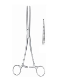 Pinza Hemostática KOCHER 22 cm. RECTA sin Diente Dimeda.