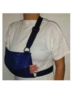 Inmovilizador hombro/Brazo de tejido azul - Cierre VELCRO...
