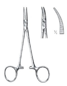 Pinza MICRO MOSQUITO Hasteld Curvo Sin Diente 12,5 cm....