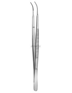 Pinza Disección GERALD CURVA, estriada, 18 cm., Dimeda