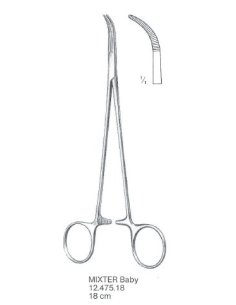 Pinza MOSQUITO MIXTER Baby Curvo Sin Diente 18 cm. Dimeda.