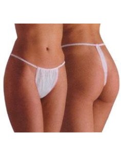 Tanga-Mini señora blanco. Caja 100 unidades