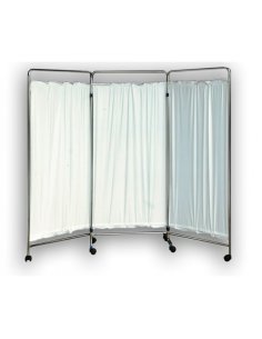 Biombo de 3 cuerpos en Acero Inoxidable, plegable, tela...