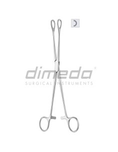 Pinza Porta-Esponjas FOERSTER Curva 25 cm. Estriada. Dimeda