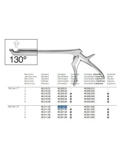 KERRISON pinza 200mm 130° arrib., 2mm, desmontable, con...