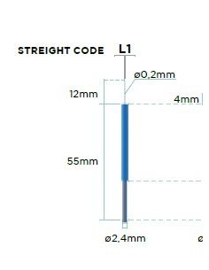 Electrodo de cable Recto. Modelo Largo (5cm) SURTRON. 5...