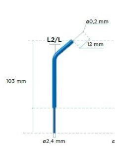 Electrodo de cable Curvo Modelo Largo (10cm) SURTRON. 5...