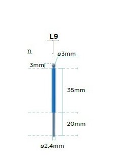 Electrodo de cable BOLA. Modelo Largo (5cm) SURTRON. 5...