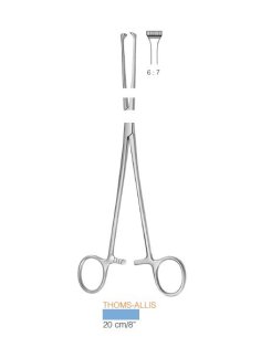 THOMS-ALLIS pinza 6x7 dientes 20 cm. Dimeda