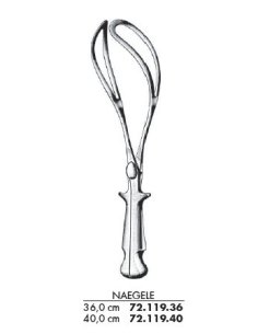 NAEGELE Fórceps Obstetricia 36 cm. Dimeda