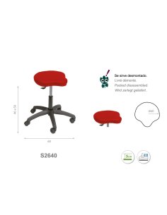 Taburete BICICLETA con base negra. Ref. S-2640 2