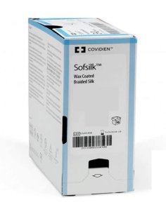 SOFSILK 3-0, Sutura no absorbible de seda, Pre-Cut,...