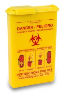 Contenedor de objetos punzantes 0,19 litros CONBIO'S