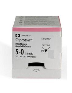 CAPROSYN 5/0, Sutura Absorbible,Aguja 16 mm., 3/8 de...